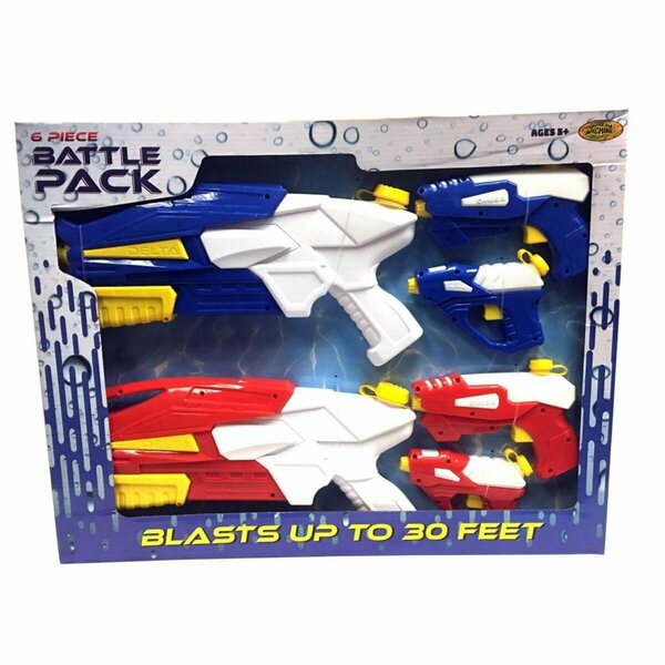 Water Sports Battlepack Toy Water Guns - 6 Piece WA572143